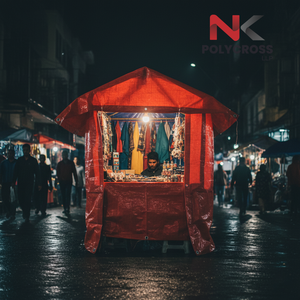 Lona Laminada de PE para Pequeños Puestos, Cubierta Impermeable para Puestos Pequeños, Protección Solar y contra la Lluvia, para Mercados al Aire Libre - Product Image 4