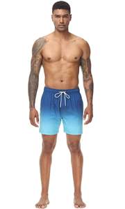 Fabricante de Shorts de Baño para Hombre, Shorts de Playa de Poliéster de Secado Rápido, Forro de Malla, Cintura Elástica, Logotipo Personalizado OEM - Product Image 3