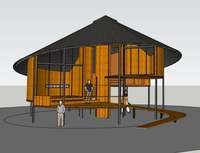 Maisons préfabriquées en bois Green Houses pour usage en station balnéaire avec cuisine, installation facile, caractéristique imperméable, garantie 3 ans