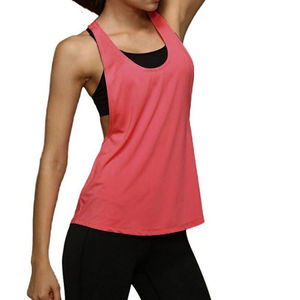 เสื้อกล้ามเจอร์ซีย์ลำลองสำหรับผู้หญิง สีพื้น ใส่เล่นโยคะ วิ่งออกกำลังกาย ระบายอากาศได้ดี เป็นมิตรกับสิ่งแวดล้อม มีโลโก้ด้านหน้า ขายดี มีไซส์พลัส - Product Image 5