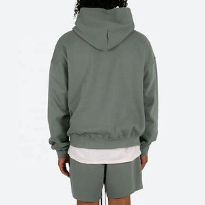 Conjunto Deportivo de Algodón 100% para Parejas, Sudadera con Capucha y Pantalones Cortos de Felpa para Hombre, Ropa Casual de Otoño para Correr, Gimnasio, con Logo - Product Image 5