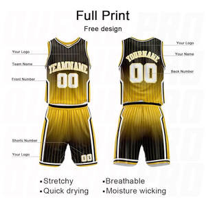 Uniformes de Baloncesto Sublimados 100% Poliéster, Diseño de Última Generación, Precio al por Mayor OEM, Camisetas y Pantalones Cortos de Baloncesto Personalizados para Equipos - Product Image 4