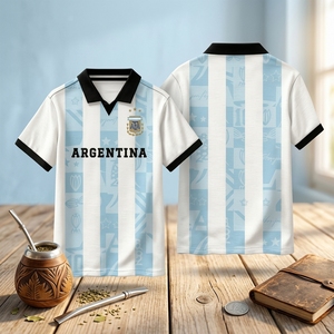 เสื้อโปโลทีมสไตล์เรโทรสำหรับการแข่งขันฟุตบอล - Product Image 1