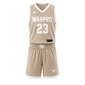 Conjunto de Camiseta de Baloncesto WARPRO Naranja 23 Sublimada, Transpirable, Unisex para Adultos, Cuello en V, Sin Mangas, de Alta Calidad, Camiseta sin Mangas y Pantalones Cortos - Product Image 1