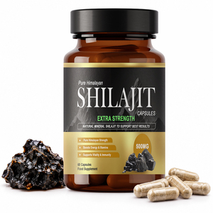 Capsules de Shilajit et de Ginseng de l'Himalaya à Marque Privée OEM |   Extrait de Shilajit Ginseng Panax Zinc |   Complément alimentaire à base de plantes pour adultes - Product Image 1