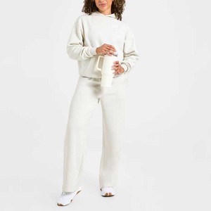 Top Trending Quality Custom Logo Wholesale Women's Casual Sweatsuit Set Hoodie & <b>Jogger</b> Two Piece Soft Tracksuit Set Breathable - Product Image 4