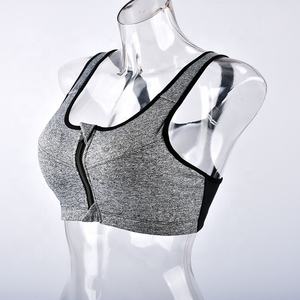 Top Zip Front Bra Sujetador de entrenamiento de alto impacto Acolchado Sport Fitness Run con correas ajustables Sujetador Mujeres en venta al por mayor tarifa barata - Product Image 6