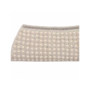 Premium Ladies Evening Bag <b>Clutch</b> Purse with Pearl Studs Silk Satin Metal Material Luxury Party <b>Wedding</b> Handbag Design - Product Image 2