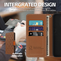Étui à rabat en cuir personnalisable avec logo personnalisé à aimant puissant-Funda durable pour smartphone