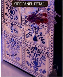 Majestic Muslim Mangni Ceremony Stage Decor Outdoor wedding <b>mirror</b> arch Elegant Moroccan style frame Wooden backdrop arch <b>panel</b> - Product Image 6
