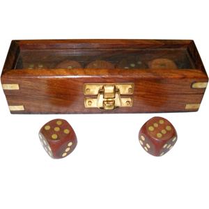 Juegos de madera de diseño único de alta calidad, dados de forma cuadrada, artículo decorativo para el hogar, tapa de madera de Sheesham pulida con incrustaciones de Metal - Product Image 5