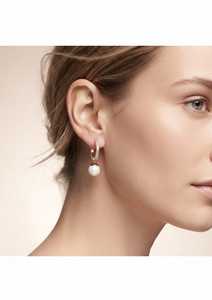 Pendientes de Aro en Oro Rosa con Diamantes y Perlas Colgantes para Mujer, Joyería para Bodas y Fiestas - Product Image 4