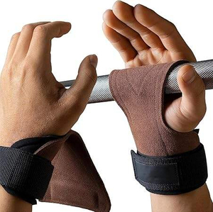 Adjustable Cowhide Wrist Support With Palm Guard <b>For</b> Weight <b>Lifting</b> Unisex Hook And Loop Closure - Product Image 2
