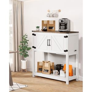 Cabina Bar in stile fattoria da 31.5 pollici con porte magnetiche per il deposito della cucina ingresso o credenza del Buffet - Product Image 2