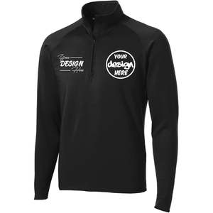 2025 Impresión personalizada St850 Quarter Zip up Pullover para hombre Camisa elástica con imagen de logotipo y textos Agregar toques personales - Product Image 3