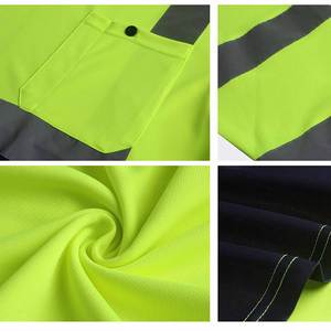 Camiseta de Manga Larga de Seguridad con Cuello Redondo, Ropa de Alta Visibilidad, Reflectante, para Trabajo - Product Image 3