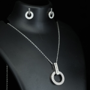 สร้อยคอแฟชั่นผู้หญิงทรงกลมพร้อมจี้เงินแท้ 925  แบบไม่ก่อให้เกิดอาการแพ้  พร้อมสายสร้อยแบบกล่อง - Product Image 3