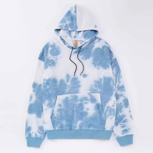 Sudadera con Capucha para Hombre, 100% Algodón, Tie Dye, Corte Regular, Tejido de Punto, Secado Rápido, para Otoño, Estilo Urbano - Product Image 2