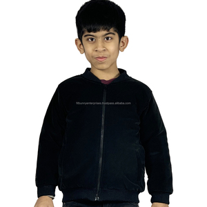 แจ็กเก็ตบอมเบอร์กำมะหยี่สำหรับเด็กเสื้อคลุมกันหนาวแบบนุ่มมีสไตล์เสื้อผ้าแฟชั่นสำหรับเด็กผู้ชายเด็กผู้หญิง - Product Image 6