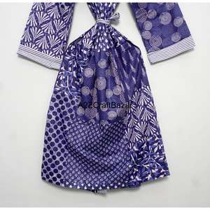 Kimono de Verano para Mujer 100% Algodón Puro, Suave, Cuello en V, Largo Completo, Cierre con Cordón y Cinturón en la Cintura - Product Image 6