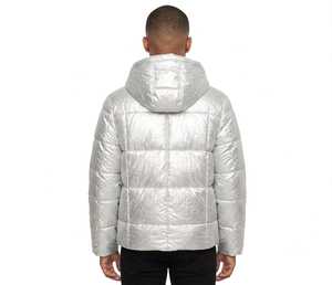 Custom Private Label Metallic Foil Puffer Jacket Men Shiny Silver Winter <b>Bubble</b> <b>Coat</b> Streetwear Unisex Puffer Jacket Bulk Wholes - Product Image 2
