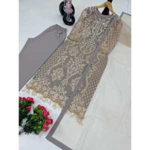 Top pantalon Dupatta avec dentelle fantaisie pour femmes - Product Image 3