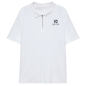 Polo de manga corta con cremallera, camiseta informal con cuello, ligera, transpirable, para golf, tenis, ropa deportiva, top moderno de estilo urbano. - Product Image 1