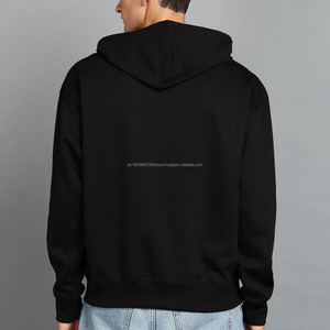 Basics Nouveauté Sweat à capuche personnalisé en molleton 380 g/m² surdimensionné sans cordon style décontracté à capuche lavage enzymatique teint uni tricoté - Product Image 4