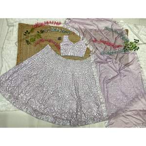 ด้ายสวยงาม lehenga choli สำหรับงานปาร์ตี้พรหม - Product Image 2