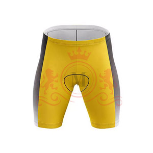 Ensemble maillot et short de cyclisme pour homme, jaune avec accents noirs, respirant, en polyester, design sans couture, pour adultes - Product Image 5