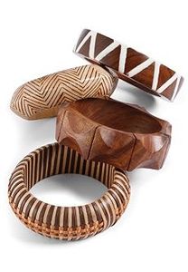 Wholesale TAQI CRAFT Striped Laser Printed Polished Wooden <b>Bracelet</b> Bangle Casual Party Jewelry Birthday Wedding Gift Girl Best - Product Image 3