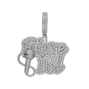 Colgantes con iniciales de diamantes cultivados en laboratorio VVS al por mayor de primera calidad Alfabeto de plata esterlina 925 - Product Image 2
