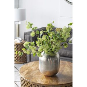 Jarrón de Aluminio con Rayas Plateadas de 10.5x10.5x13, Jarrón Metálico con Diseño Único - Product Image 1