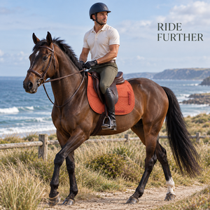 Almohadilla de Montura para Caballo Acolchada con Diseño de Diamantes, Forma Contorneada y Paneles |   Almohadilla de Montar a Caballo Acolchada con Correas de Seguridad Bound Edge - Product Image 3
