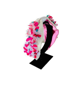 Serre-tête léger et durable fait main avec perles florales pour femmes et filles, accessoire capillaire coloré brodé et rembourré de créateur - Product Image 5