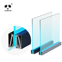 Chuanlan Durable En Aluminium Verre U Canal 10-12mm Verre LED Slot Design Minimaliste pour Usage Extérieur Escaliers Balcons Fabriqués