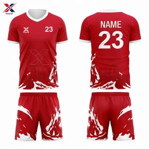 Nouveaux maillots de football 7V7 légers, respirants, à séchage rapide, imprimés par transfert thermique, col en V, manches courtes, personnalisables pour hommes (nom d'équipe/joueur) - Product Image 5