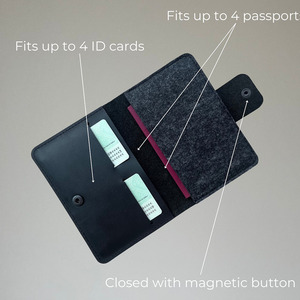Men's Premium Leather <b>Passport</b> <b>Wallet</b> RFID Blocking Travel Document Holder Multiple Card Compartments Custom Branding OEM Sale - Product Image 6