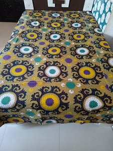 Cubrecama Floral con Estampado de Pájaros, Estilo Bohemio, Moderno, para Todas las Estaciones, de Mezclilla Estampada, con Relleno de Algodón Hecho a Mano, para Uso Doméstico - Product Image 6