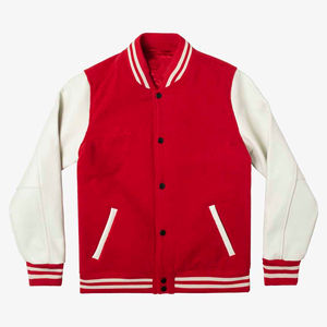 Dernière collection : Blouson bomber universitaire d'hiver pour homme grande taille avec col montant, patchs personnalisés et logo brodé - Product Image 1