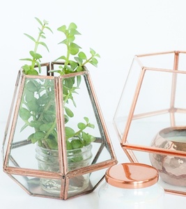 Farol de Vidrio Geométrico al por Mayor, Centro de Mesa, Portavelas para Decoración del Hogar y Hoteles - Product Image 4