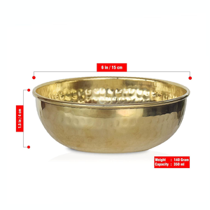 Cuenco de Latón Martillado Hecho a Mano, Cuenco Decorativo de Latón Puro para Decoración del Hogar, Servir Aperitivos, Fruta, Frutos Secos - Product Image 6