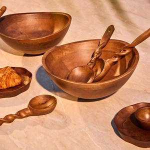 Made India Modern <b>Disposable</b> Mango Wood Acacia Wood Salad Serving Bowls Party <b>Tableware</b> HANDICRAFT HUB Wood Handicraft Uttar - Product Image 2
