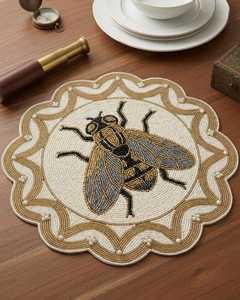 Manteles Individuales de Diseño con Bordado de Cuentas, Elegantes Manteles Hechos a Mano para Comedor, Fiestas, Bodas, Decoración de Eventos, PRECIO AL POR MAYOR - Product Image 1