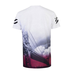 เสื้อยืดกีฬาแบบซับลิเมชั่น OEM สำหรับผู้ชายและผู้หญิง เนื้อผ้าโพลีเอสเตอร์น้ำหนักเบา แห้งเร็ว พิมพ์ลายทั่วตัว เหมาะสำหรับออกกำลังกาย ขายดีที่สุด - Product Image 2