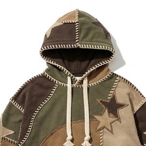 Sudadera con Capucha Personalizada con Parches y Costuras Decorativas |   Sudadera con Capucha y Estampado Vintage |   OEM y ODM - Product Image 6