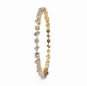 Maelys Fusion Designer Diamond Bracelet 4.140 Carats 37 Stones 9k 14k 18k Yellow <b>Rose</b> White <b>Gold</b> Luxury Lab Grown Jewelry 37 Pcs - Product Image 3