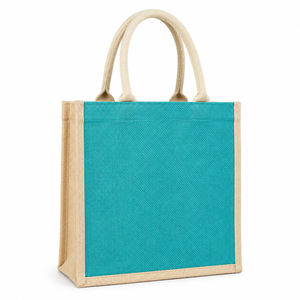 Geometric Pattern Eco-Friendly Jute Tote <b>Bag</b> <b>Medium</b> <b>Size</b> Top Handle Beach & Groceries Shopping <b>Bag</b> - Product Image 3