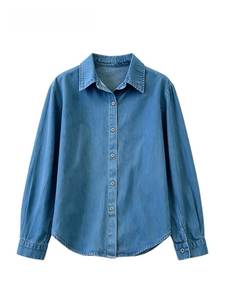 Camisas de Mezclilla de Algodón de Manga Larga de la Mejor Calidad para Hombre, Camisa Casual para Hombre, Más Vendida, con Logotipo Personalizado - Product Image 1