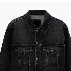 New Custom Style Winter Men's Denim Jackets 100% Cotton Coated Stand Collar High Quality Vintage Biker Design Fashionable - Product Image 3
